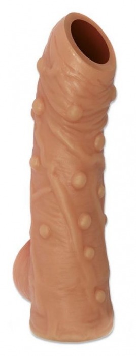 Телесная насадка с пупырышками и открытой головкой Nude Sleeve S - 10 см. - KOKOS - в Оренбурге купить с доставкой