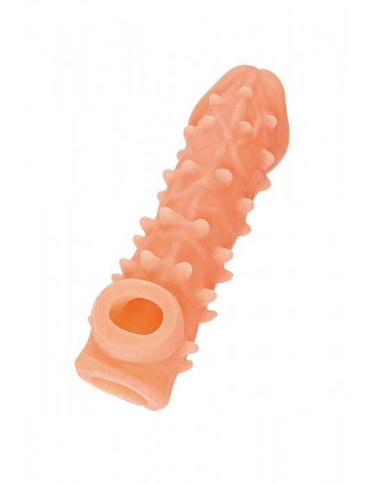 Телесная закрытая насадка с пупырышками Cock Sleeve Size L - 17,6 см. - KOKOS - в Оренбурге купить с доставкой