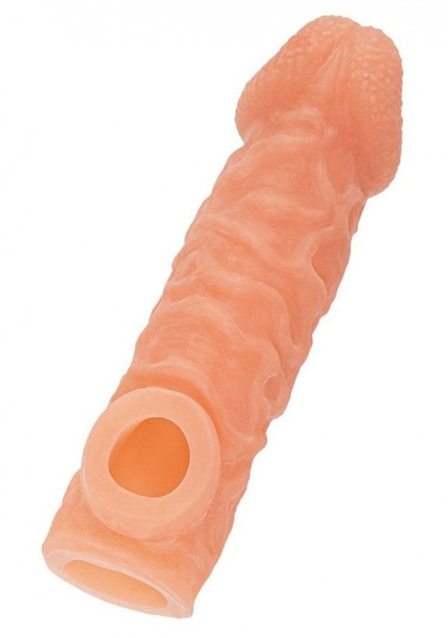 Телесная закрытая насадка с шершавой головкой Cock Sleeve Size M - 15,6 см. - KOKOS - в Оренбурге купить с доставкой