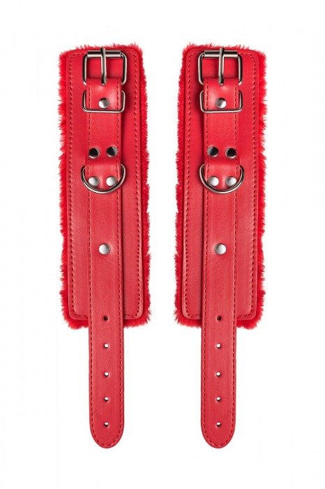 Красные наручники Anonymo из искусственной кожи - ToyFa - купить с доставкой в Оренбурге