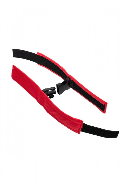 Красно-черные велюровые оковы Anonymo - ToyFa - купить с доставкой в Оренбурге