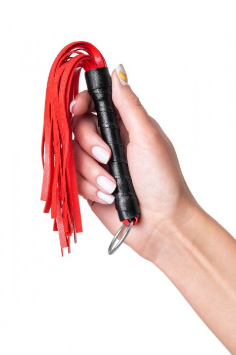 Красно-черный флоггер Anonymo - 28 см. - ToyFa - купить с доставкой в Оренбурге