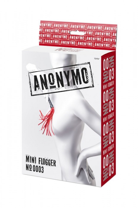 Красно-черный флоггер Anonymo - 28 см. - ToyFa - купить с доставкой в Оренбурге