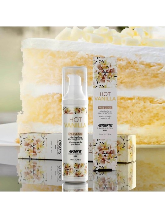 Разогревающее массажное масло с ароматом ванили Gourmet Hot Vanilla - 50 мл. - Exsens - купить с доставкой в Оренбурге
