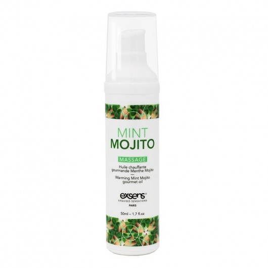Разогревающее массажное масло с ароматом мохито Gourmet Mint Mojito - 50 мл. - Exsens - купить с доставкой в Оренбурге