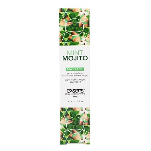 Разогревающее массажное масло с ароматом мохито Gourmet Mint Mojito - 50 мл. - Exsens - купить с доставкой в Оренбурге