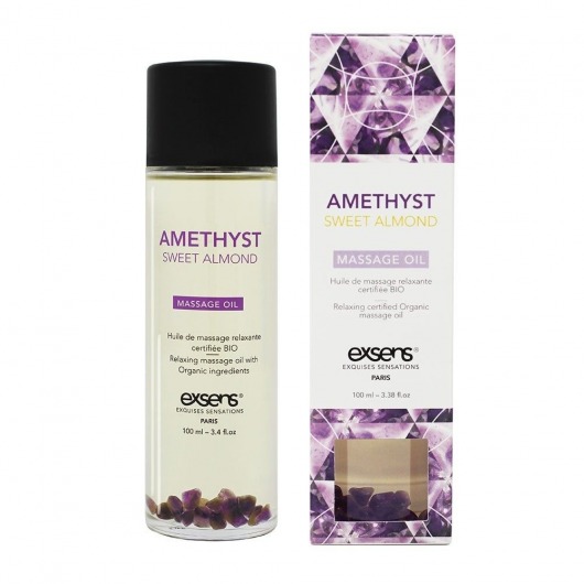 Органическое массажное масло AMETHYST SWEET ALMOND - 100 мл. - Exsens - купить с доставкой в Оренбурге