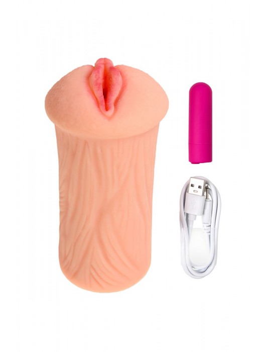 Реалистичный мастурбатор-вагина телесного цвета Elegance.001 с вибрацией - KOKOS - в Оренбурге купить с доставкой