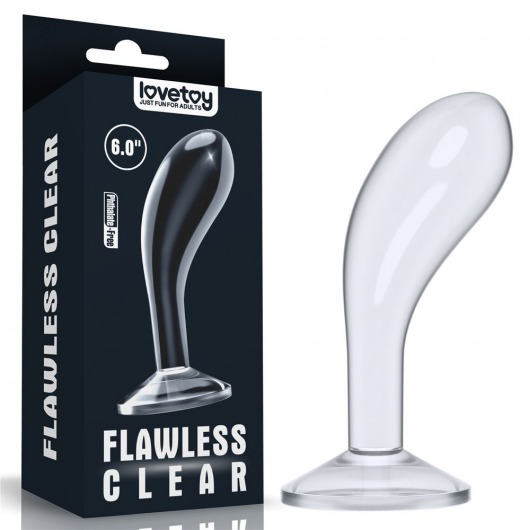 Прозрачный стимулятор простаты Flawless Clear Prostate Plug - 15 см. - Lovetoy - в Оренбурге купить с доставкой