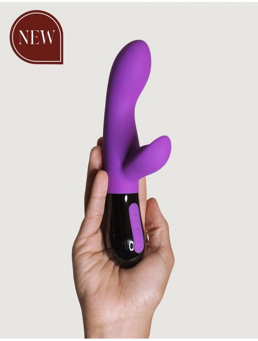Фиолетовый вибратор-кролик Gaia 2.0 - 20,4 см. - Adrien Lastic
