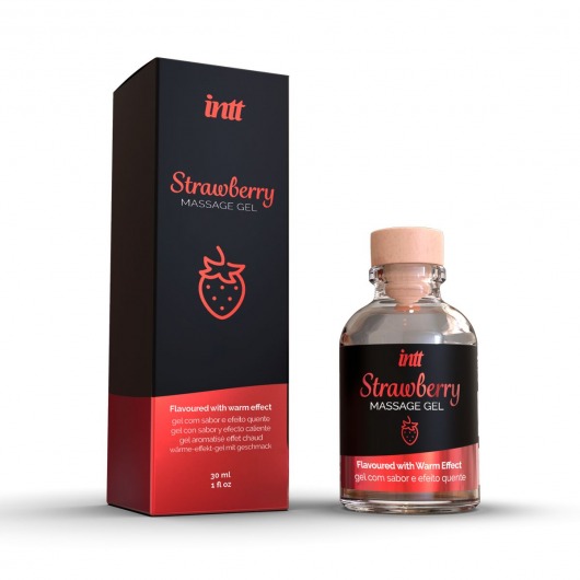 Массажный гель с ароматом клубники Strawberry - 30 мл. - INTT - купить с доставкой в Оренбурге