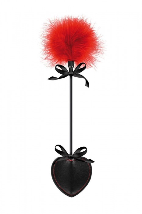 Стек с пуховкой Sweet Caress Feather Whip - 44 см. - Sweet Caress - купить с доставкой в Оренбурге
