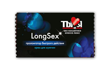 Пролонгирующий крем LongSex в одноразовой упаковке - 1,5 гр. - Биоритм - купить с доставкой в Оренбурге