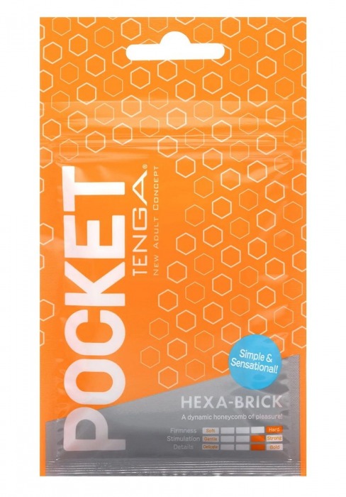 Карманный мастурбатор HEXA-BRICK - Tenga - в Оренбурге купить с доставкой