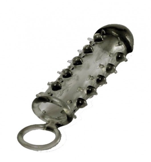 Дымчатая стимулирующая насадка с закрытой головкой SAMURAI PENIS SLEEVE BLACK - 14,5 см. - NMC - в Оренбурге купить с доставкой