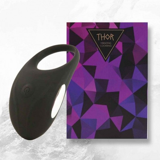 Черное эрекционное виброкольцо Thor Cockring - FeelzToys - в Оренбурге купить с доставкой