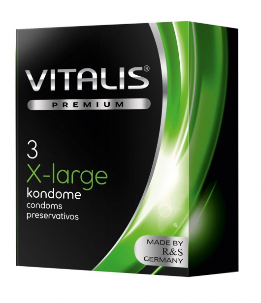 Презервативы увеличенного размера VITALIS PREMIUM x-large - 3 шт. - Vitalis - купить с доставкой в Оренбурге