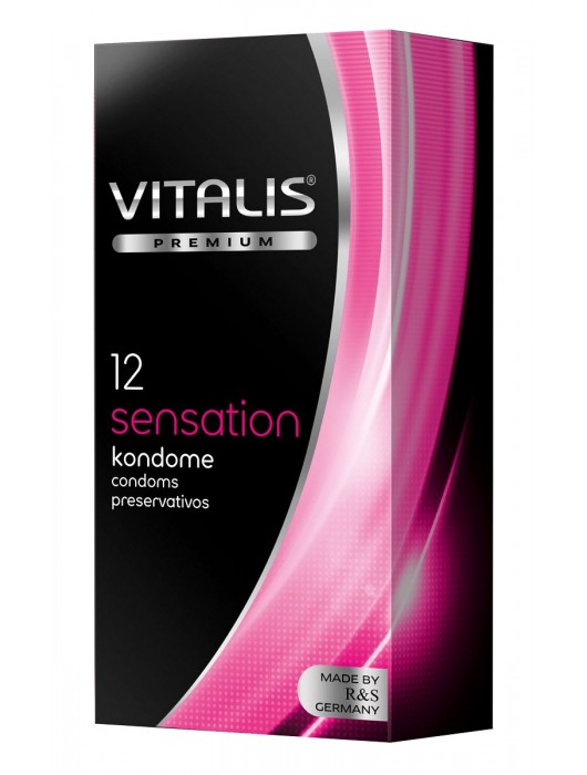 Презервативы VITALIS PREMIUM sensation с пупырышками и кольцами - 12 шт. - Vitalis - купить с доставкой в Оренбурге