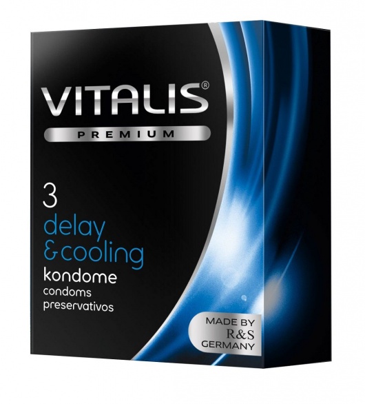 Презервативы VITALIS PREMIUM delay   cooling с охлаждающим эффектом - 3 шт. - Vitalis - купить с доставкой в Оренбурге
