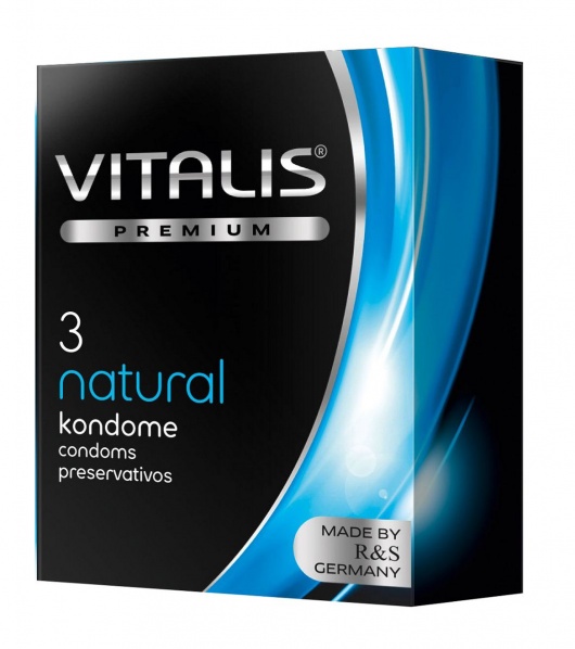 Классические презервативы VITALIS PREMIUM natural - 3 шт. - Vitalis - купить с доставкой в Оренбурге