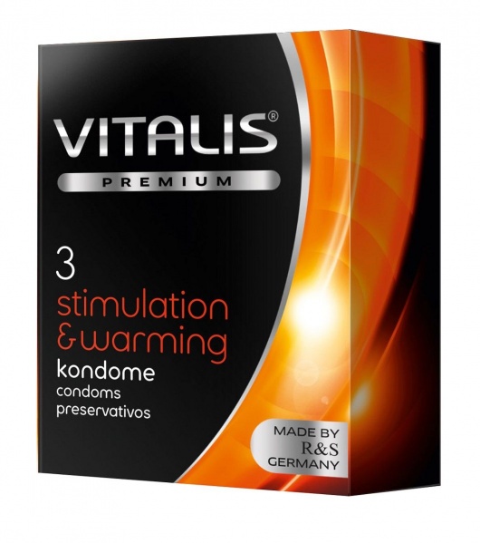 Презервативы VITALIS PREMIUM stimulation   warming с согревающим эффектом - 3 шт. - Vitalis - купить с доставкой в Оренбурге
