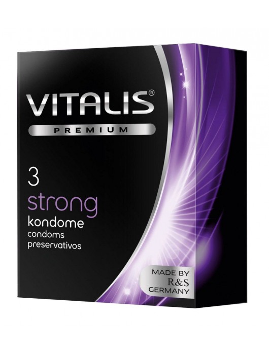 Презервативы с утолщенной стенкой VITALIS PREMIUM strong - 3 шт. - Vitalis - купить с доставкой в Оренбурге
