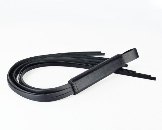 Черная кожаная плеть  Клео  - 60 см. - Sitabella - купить с доставкой в Оренбурге