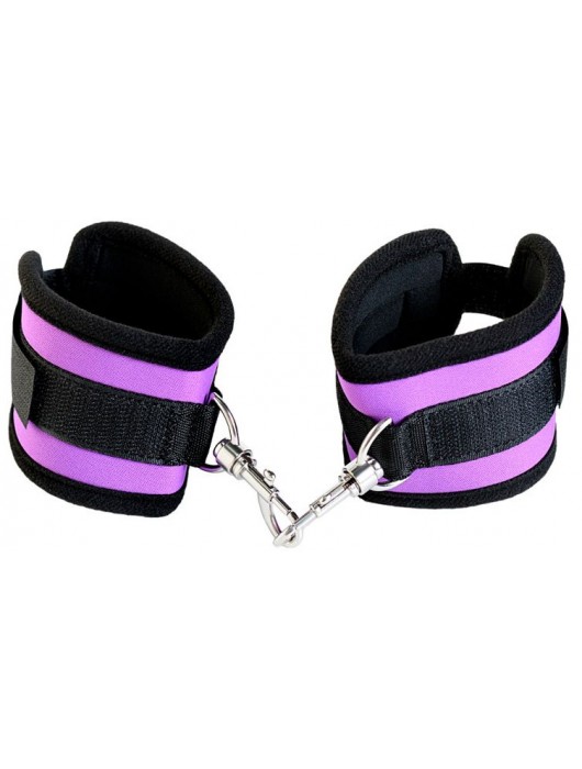 Наручники из неопрена фиолетового цвета - ToyFa - купить с доставкой в Оренбурге