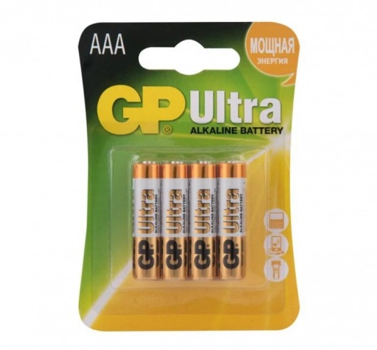 Батарейки алкалиновые GP Ultra Alkaline 24А AАA/LR03 - 4 шт. - Элементы питания - купить с доставкой в Оренбурге