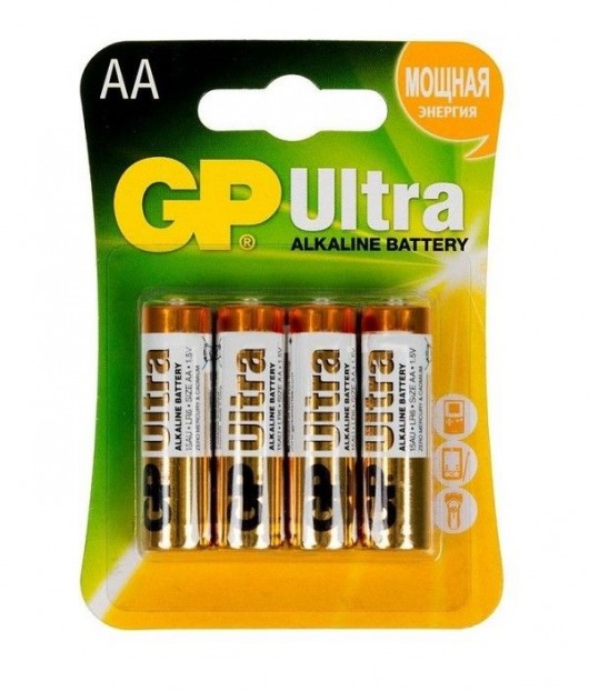 Батарейки алкалиновые GP Ultra Alkaline AA/LR6 - 4 шт. - Элементы питания - купить с доставкой в Оренбурге