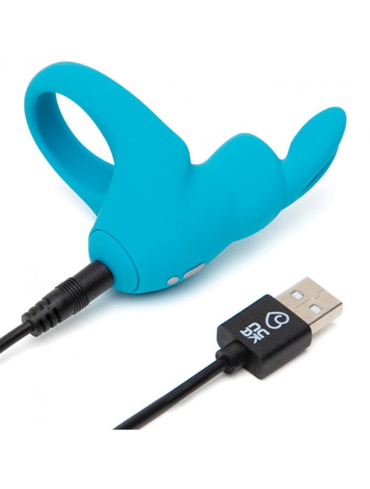 Голубое эрекционное виброкольцо Happy Rabbit Rechargeable Rabbit Cock Ring - Happy Rabbit - в Оренбурге купить с доставкой