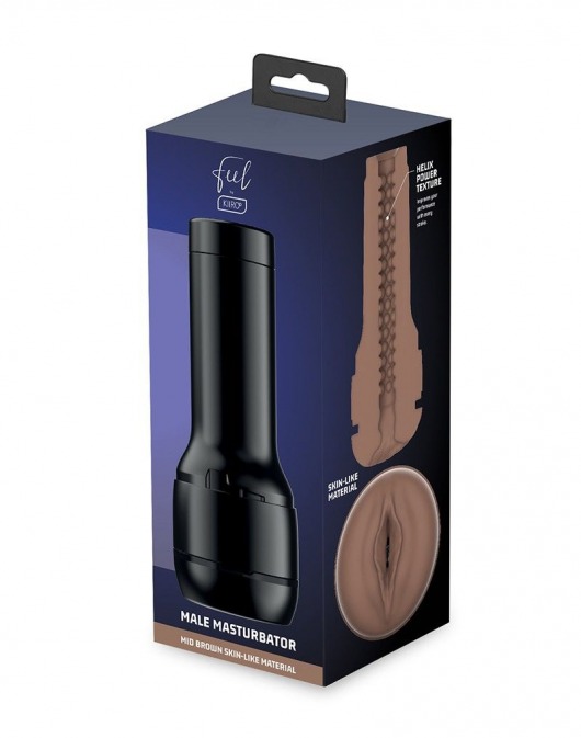 Коричневый мастурбатор-вагина Feel Stroker - Kiiroo - в Оренбурге купить с доставкой