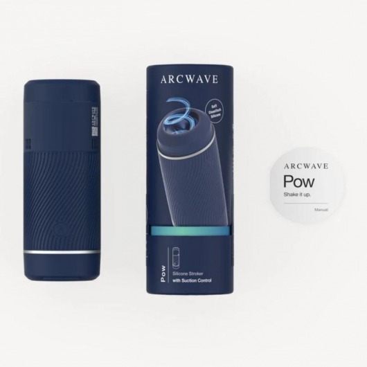 Синий мастурбатор с контролем всасывания Arcwave Pow Stroker - Arcwave - в Оренбурге купить с доставкой