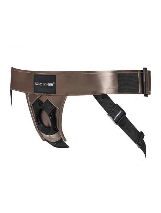 Бронзовый пояс для насадок Curious Harness - Strap-on-me - купить с доставкой в Оренбурге
