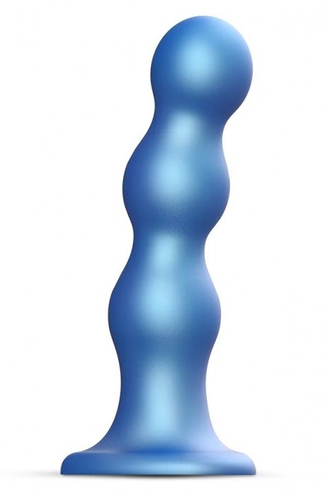 Голубая насадка Strap-On-Me Dildo Plug Balls size S - Strap-on-me - купить с доставкой в Оренбурге