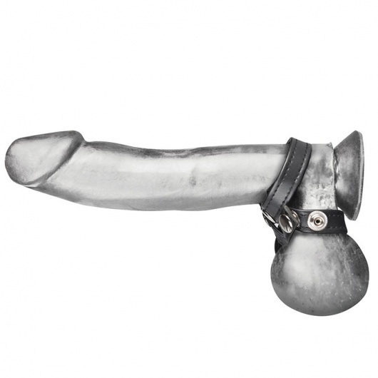 Разделитель мошонки из искусственной кожи на клепках 8 STYLE BALL DIVIDER - BlueLine - купить с доставкой в Оренбурге