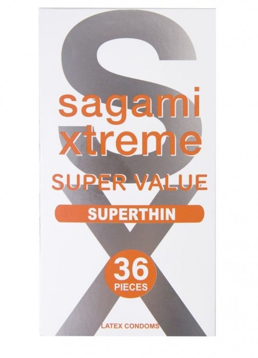 Ультратонкие презервативы Sagami Xtreme Superthin - 36 шт. - Sagami - купить с доставкой в Оренбурге