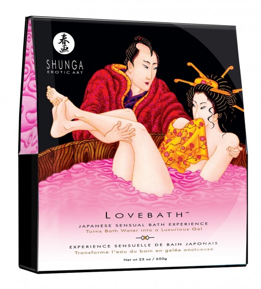 Соль для ванны Lovebath Dragon Fruit, превращающая воду в гель - 650 гр. - Shunga - купить с доставкой в Оренбурге