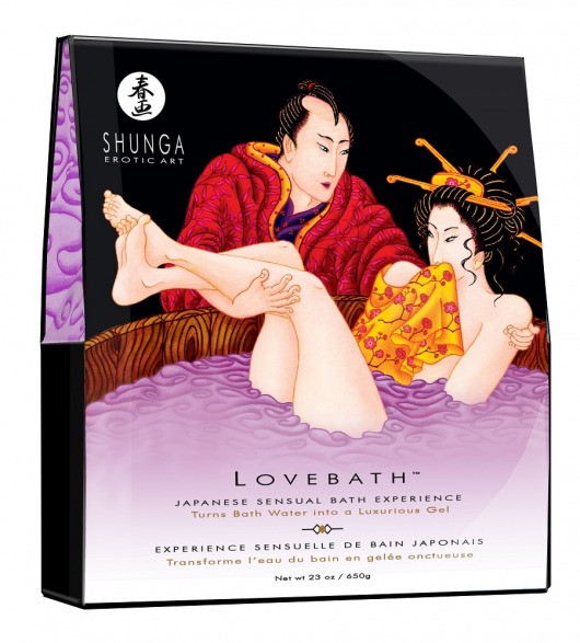 Соль для ванны Lovebath Sensual lotus, превращающая воду в гель - 650 гр. - Shunga - купить с доставкой в Оренбурге