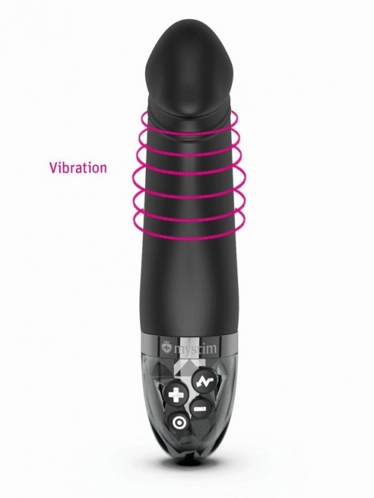 Черный вибратор с электростимуляцией Real Deal Neal - 16,5 см. - MyStim - купить с доставкой в Оренбурге