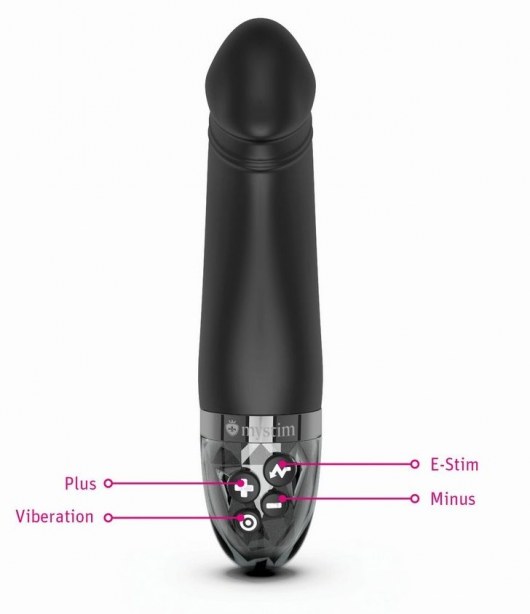 Черный вибратор с электростимуляцией Real Deal Neal - 16,5 см. - MyStim - купить с доставкой в Оренбурге