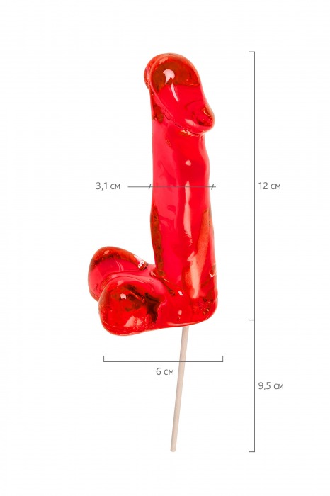 Красный леденец в форме члена со вкусом виски - 173 гр. - Sosuчki - купить с доставкой в Оренбурге