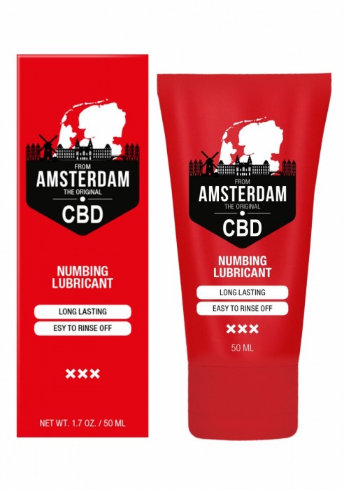 Пролонгирующий лубрикант Numbing CBD from Amsterdam - 50 мл. - Shots Media BV - купить с доставкой в Оренбурге