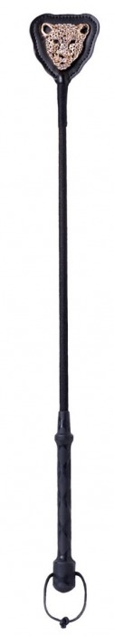 Чёрный стек с фигуркой леопарда на наконечнике - 21 см. - ToyFa - купить с доставкой в Оренбурге
