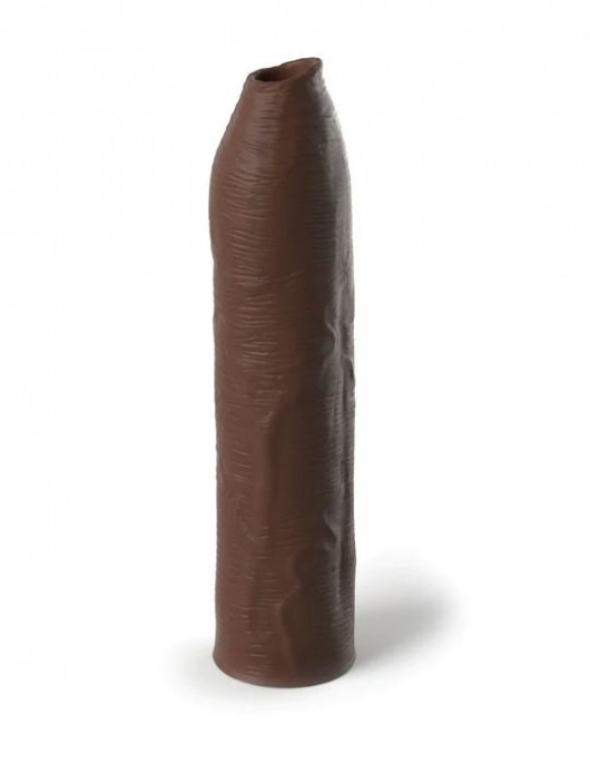 Коричневая насадка-удлинитель Uncut Silicone Penis Enhancer - 17,8 см. - Pipedream - в Оренбурге купить с доставкой