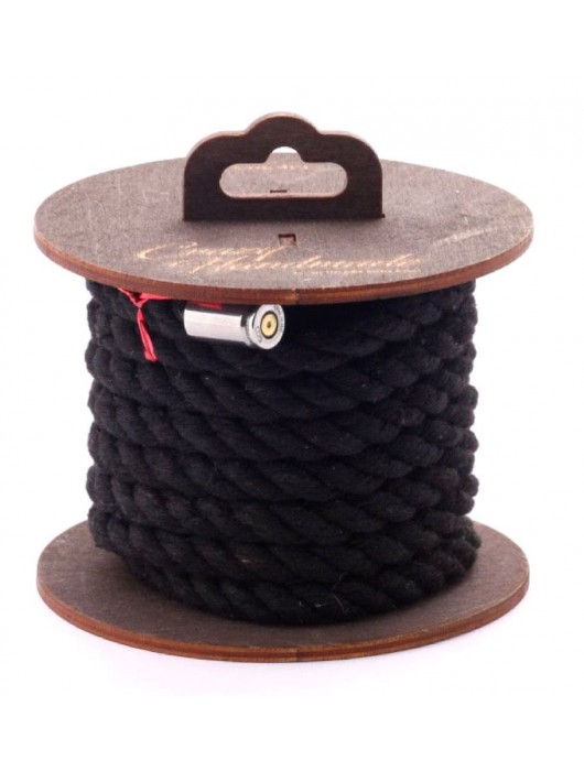Черная хлопковая веревка для бондажа на катушке - 3 м. - Crazy Handmade - купить с доставкой в Оренбурге