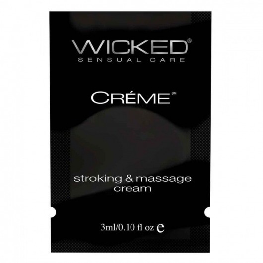 Крем для массажа и мастурбации Wicked Stroking and Massage Creme - 3 мл. - Wicked - купить с доставкой в Оренбурге