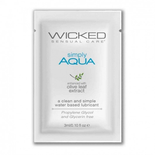 Легкий лубрикант на водной основе Wicked Simply AQUA - 3 мл. - Wicked - купить с доставкой в Оренбурге