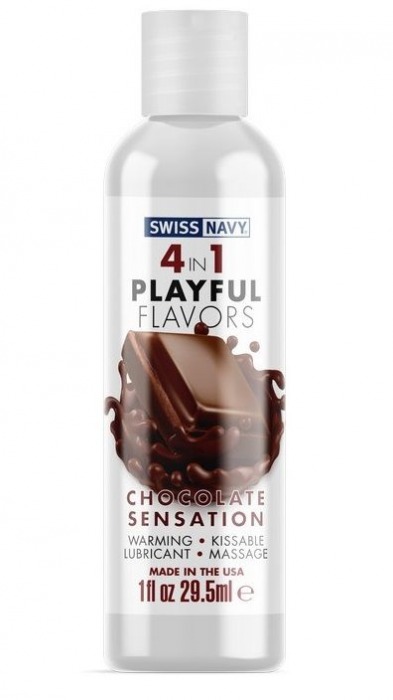 Массажный гель 4-в-1 Chocolate Sensation с ароматом шоколада - 29,5 мл. - Swiss navy - купить с доставкой в Оренбурге