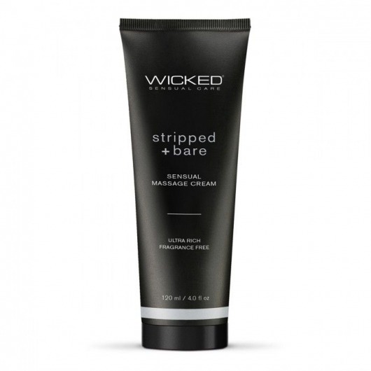 Массажный легкий крем WICKED Stripped plus Bare - 120 мл. - Wicked - купить с доставкой в Оренбурге